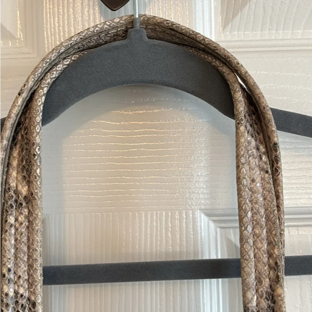 Cole Haan Snakeskin Hobo Bag Brown & Black EUC Magnetic Closure Tons of Pockets